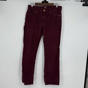 Bonobos‎ Pants Men's 33x32 Maroon Corduroy Straight Fit Pockets Washed Cords USA
